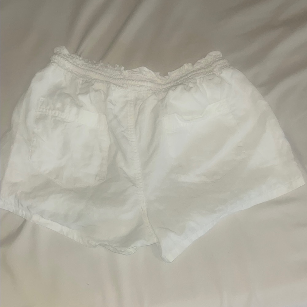 White Drawstring Shorts - Picture 2 of 2